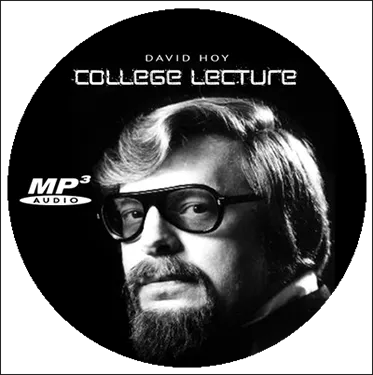 David Hoy College Lecture - 4 MP3 Audio Files