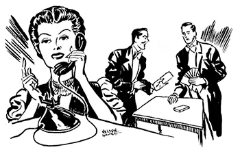 Nelson Hahne Advertising Illustration for Mystery of the 7th Card